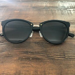 Warby Parker Tansley Black and Gold Sunglasses